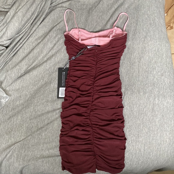 Burgundy and pink mini dress - Picture 8 of 11